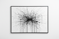 Dramatic Abstract Black Paint Splash Wall Art